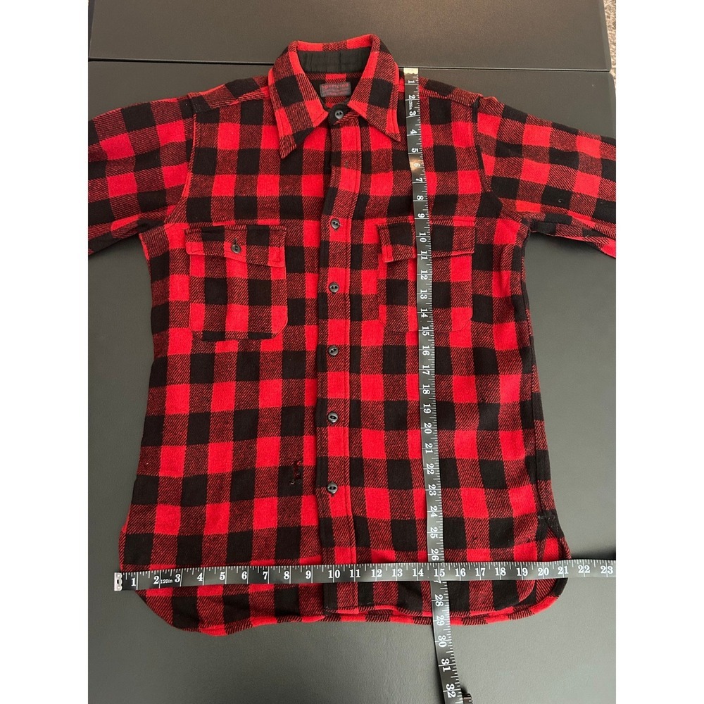 Vintage Sportclad JC Penney Buffalo Plaid Flannel Shirt Red Black L (1210) - Picture 6 of 16
